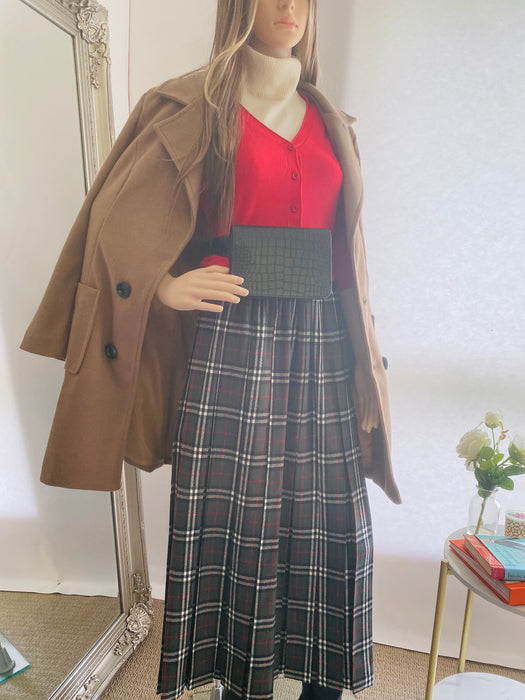 Non-Brand Grey Plaid Gartered Skirt