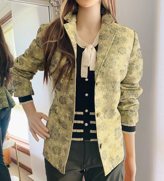 DressCo. Green Metallic Brocade Blazer