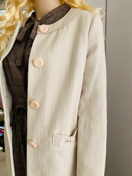 Antenatua Cream Tweed Peacoat