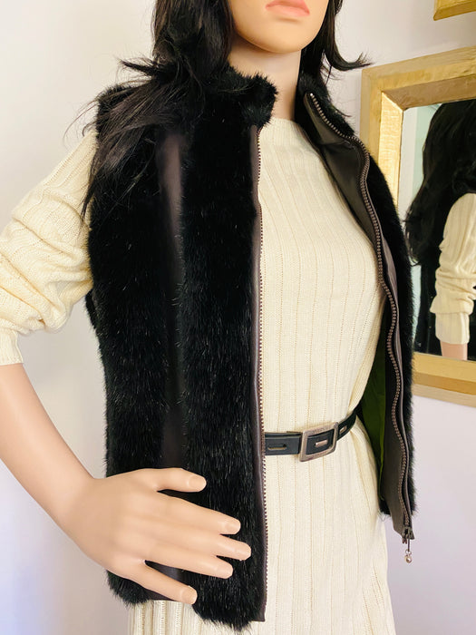 Cameo Fox Black Fur Vest