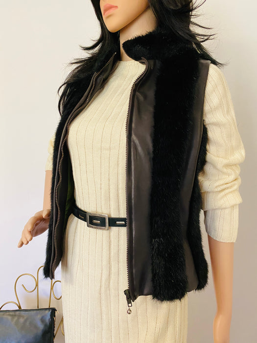 Cameo Fox Black Fur Vest