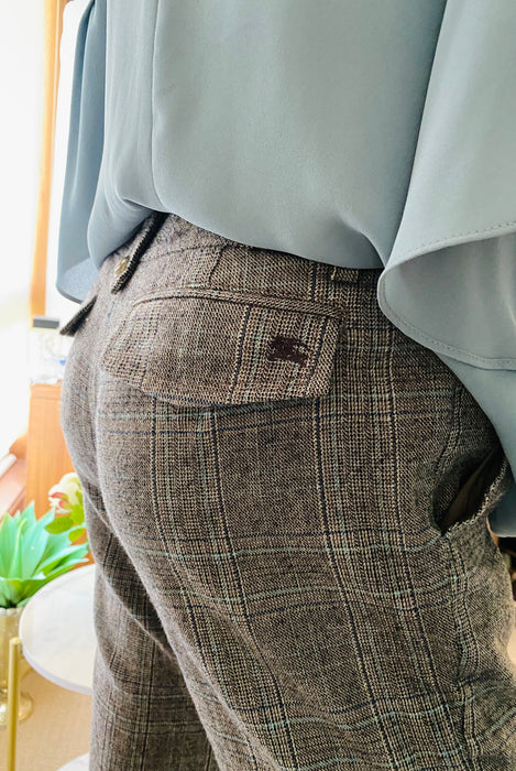 Burberry Blue Label Plaid Tweed Pant