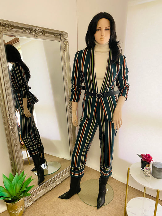 Zara Woman Striped Blazer Pant Set