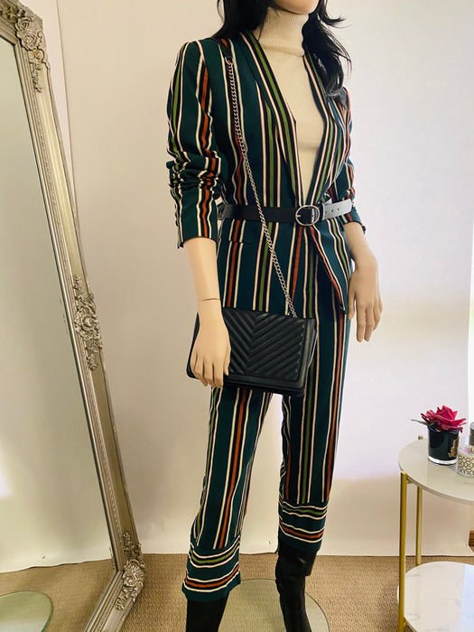 Zara Woman Striped Blazer Pant Set