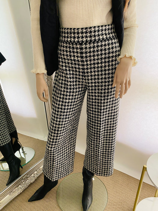 Zara Black & White Houndstooth Pant