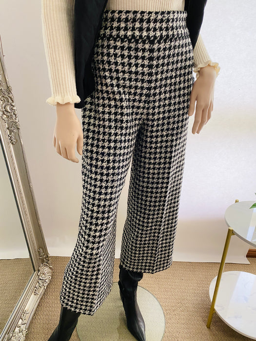 Zara Black & White Houndstooth Pant