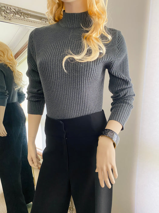 Caroline Morgan Grey Knitted Top