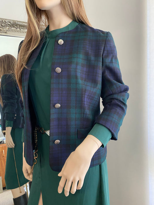 Edinburgh Plaid Design Blazer