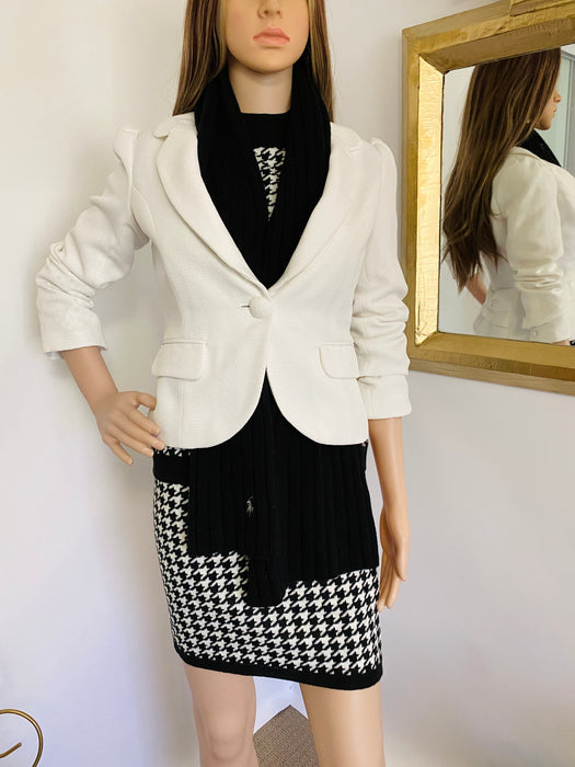 Mimosa White Cropped Blazer