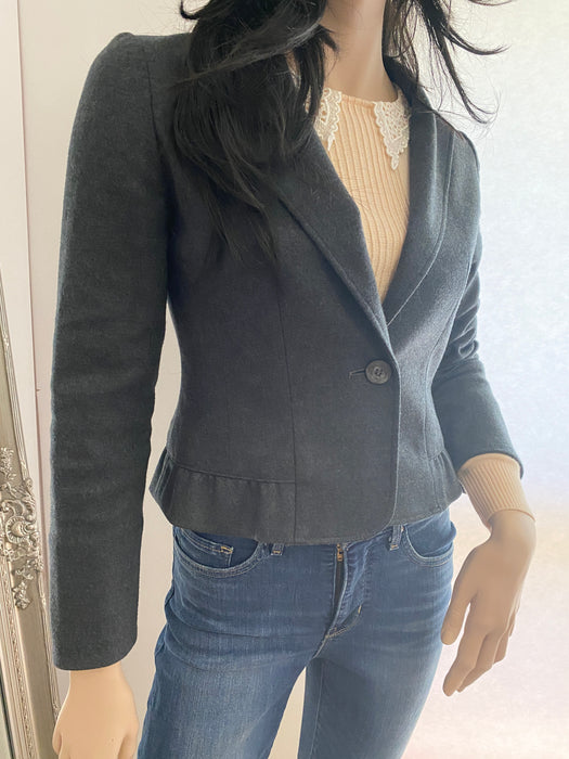 Natural Beauty Dark Grey Crop Blazer