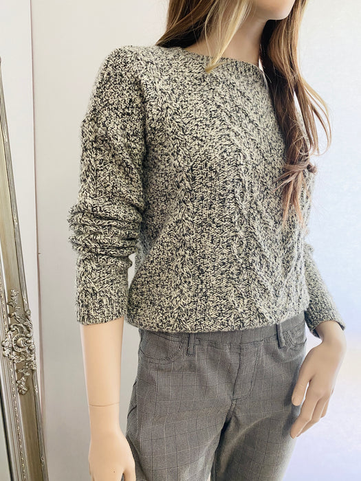 Uniqlo Salt & Pepper Knit Top