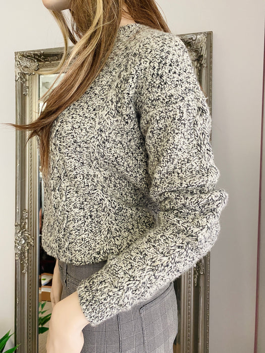 Uniqlo Salt & Pepper Knit Top