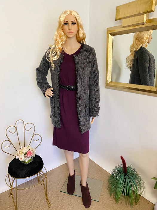 GU Purple Knitted Long Dress