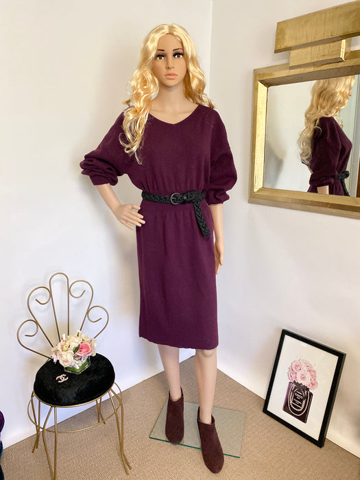 GU Purple Knitted Long Dress