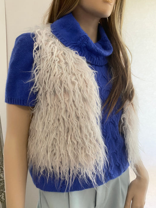 Cecil Mcbee White Fur Vest