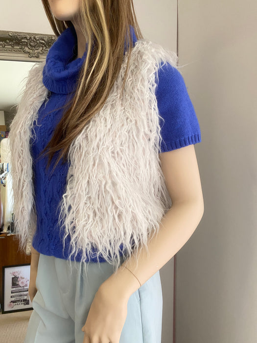 Cecil Mcbee White Fur Vest