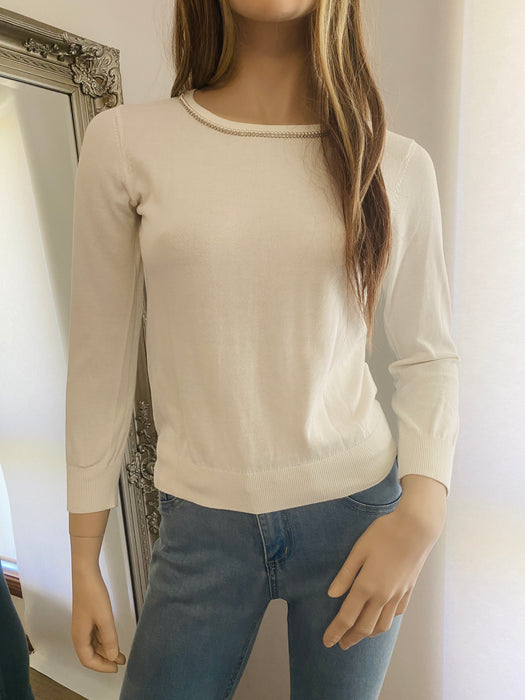 RU Ivory Knitted Top