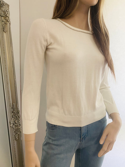 RU Ivory Knitted Top