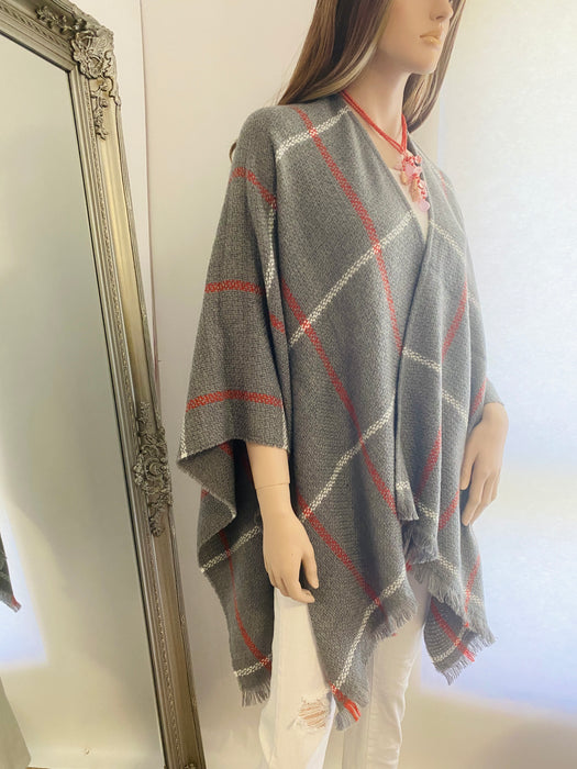 Uniqlo Grey/Orange Poncho