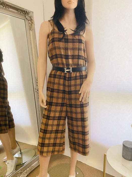 Hudson Honey Plaid Jumpsuit