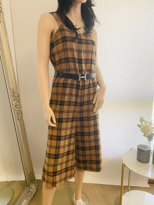 Hudson Honey Plaid Jumpsuit