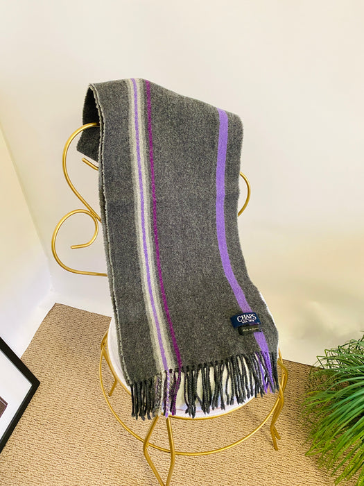 Chaps Grey Wool Scarf