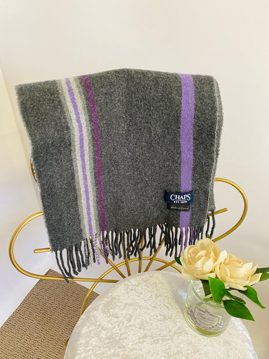 Chaps Grey Wool Scarf